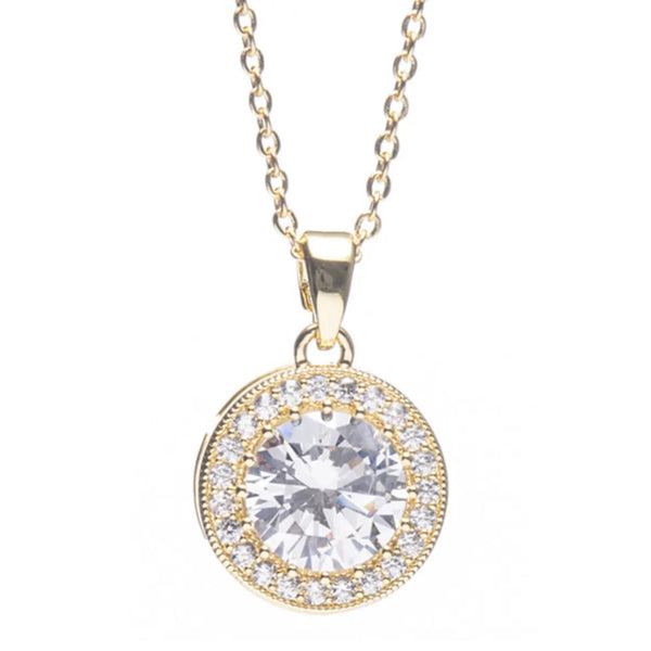 Newgrange Living Gold Large White Stone Pendant Necklace - 72700