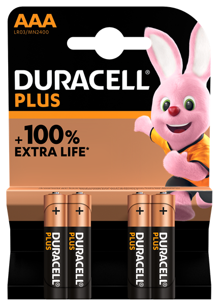 DURACELL AAA BATTERIES 4 PACK - 61103