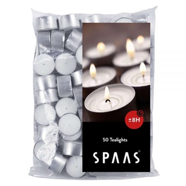 SPAAS 8 Hour Tealights 50Pk - 64792