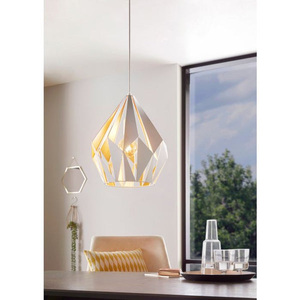 Eglo CARLTON 1 pendant light white - 635080