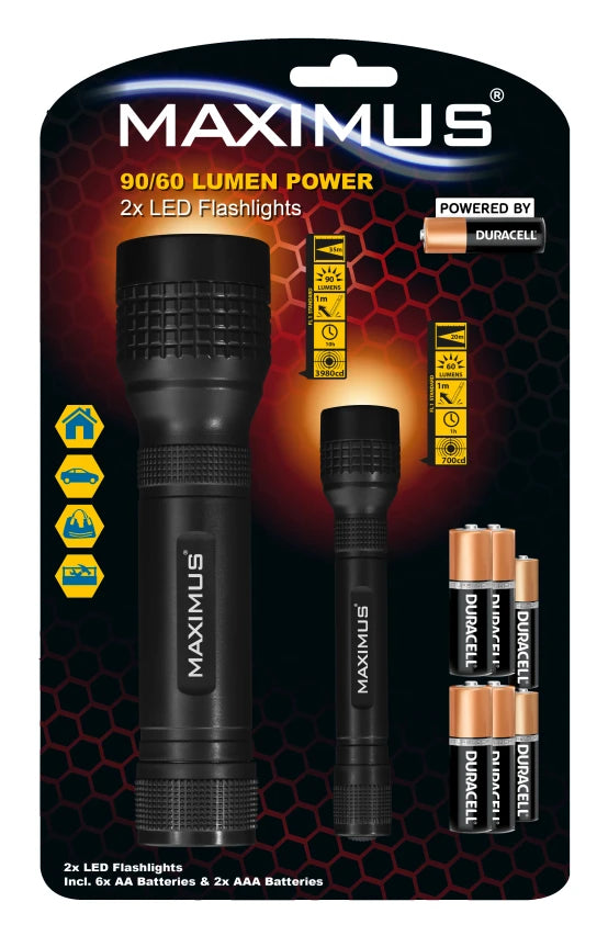 MAXIMUS LED FLASHLIGHT 2 PACK - 576717