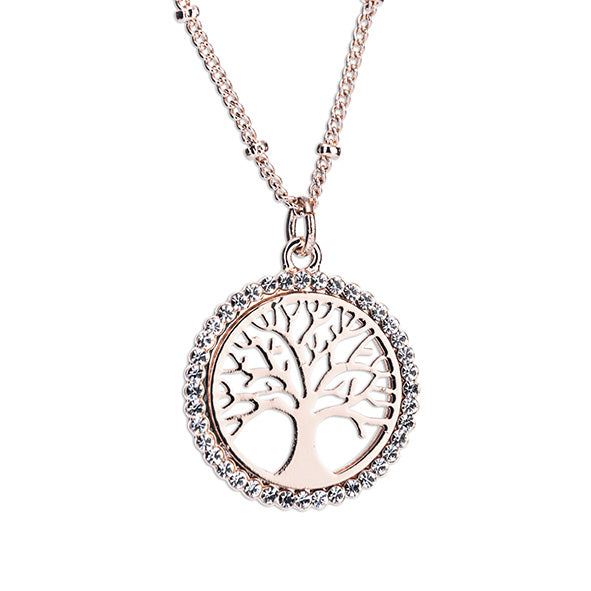 Newgrange Living Rose Gold Tree of Life Pendant Necklace - 72811