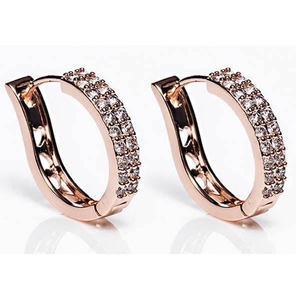 Newgrange Living Rose Gold Large Hoop Earrings - 72829