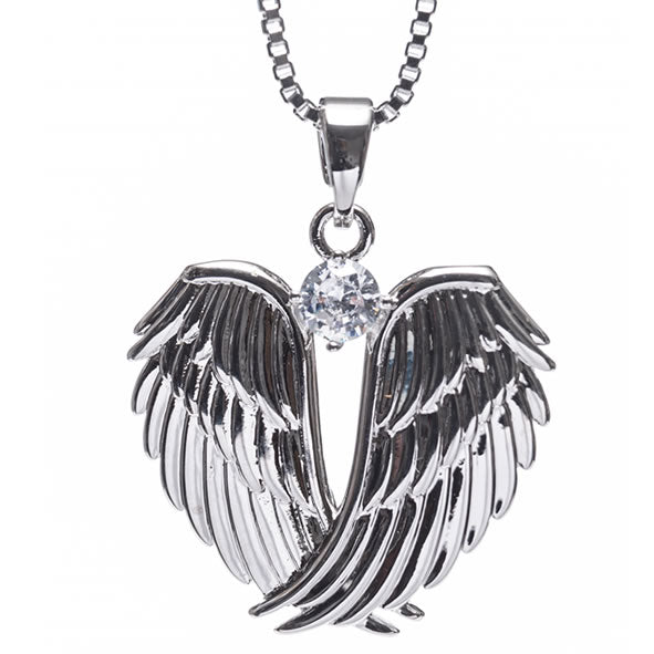 Newgrange Living Silver Silver Angel Wings Pendant Necklace - 72773