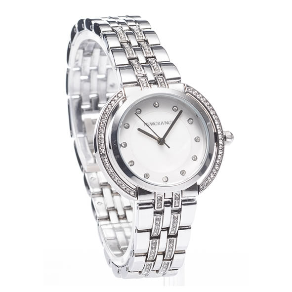 Newgrange Collection Silver Diamond Bezel/Numeral Watch - 72006