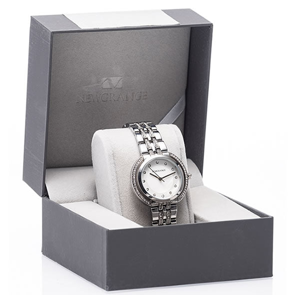 Newgrange Collection Silver Diamond Bezel/Numeral Watch - 72006