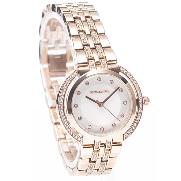 Newgrange Collection Rose Gold Diamond Bezel/Numeral Watch - 72838