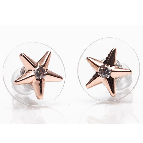Newgrange Living Rose Gold Star Earrings - 72832