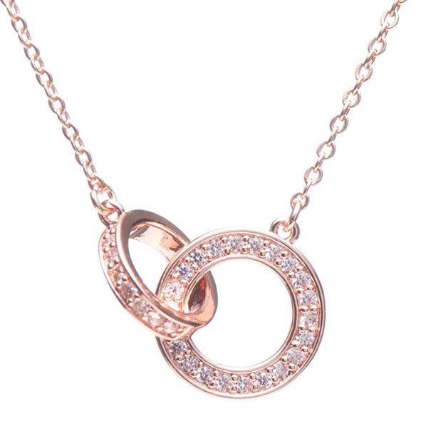 Newgrange Living Rose Gold Interlocking Pendant - 72837