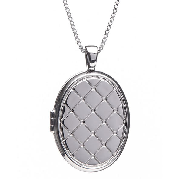 Newgrange Living Silver Locket Pendant Necklace - 72789