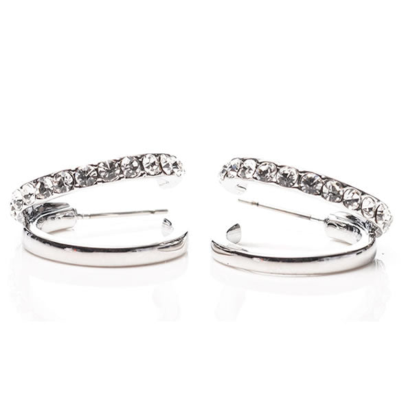 Newgrange Living Silver Double Loop Earrings - 72712