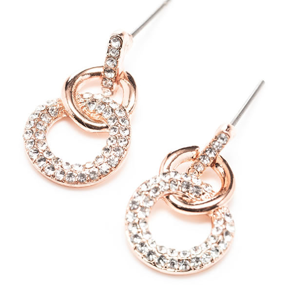 Newgrange Living Rosegold Interlocking Earrings - 727130