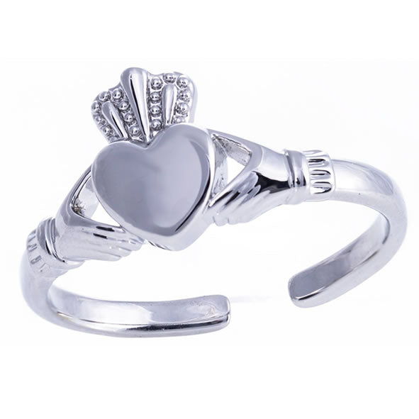 Newgrange Living Silver Claddagh Adjustable Ring - 727904