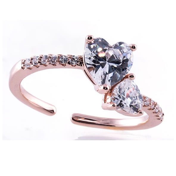 Newgrange Living Rose Gold Diamond Adjustable Ring - 728370
