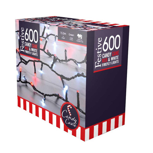 600 Multi-Function Candy Cane String Lights - 661955