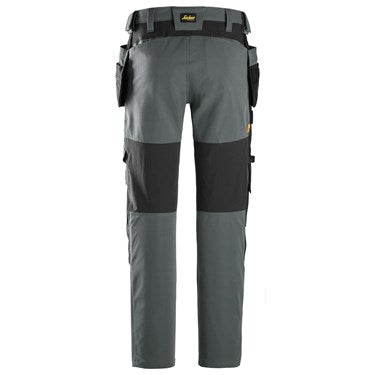 Snickers 6218 Stretch Trousers Holster Pockets Steel Grey/Black