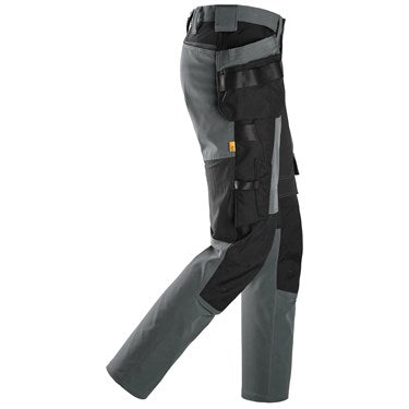 Snickers 6218 Stretch Trousers Holster Pockets Steel Grey/Black