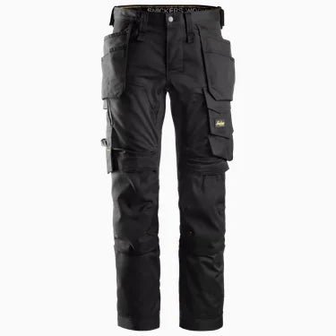 Snickers 6241 AllroundWork Stretch Trousers Slim Fit Holster Pockets in Black