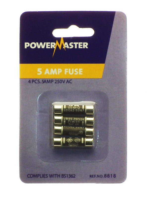 POWERMASTER 4 PCE 5 AMP PLUGTOP FUSE - 626334