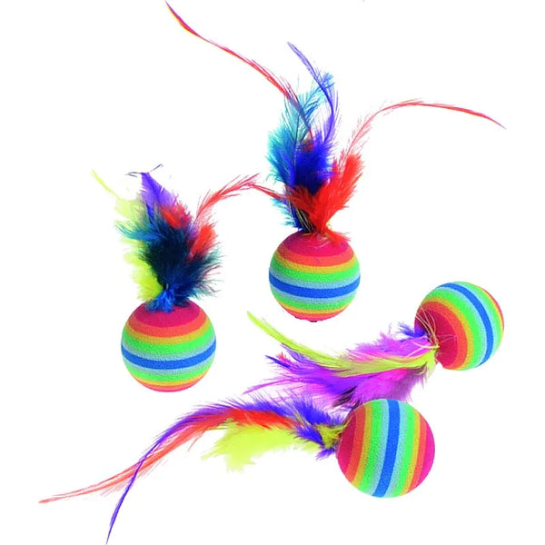 Cat Toy Rainbowballs 4Pcs - 370010