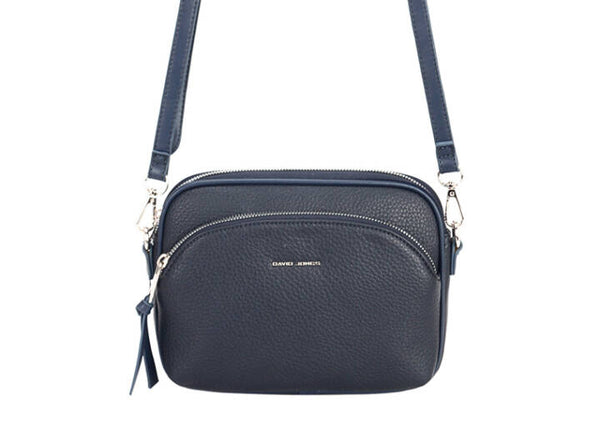 DAVID JONES NAVY TWIN POCKET X-BODY BAG - 721704