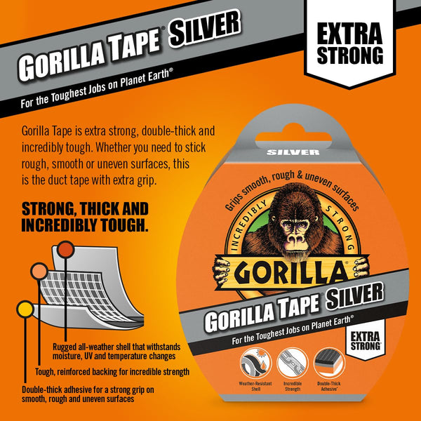 11M GORILLA SILVER TAPE - 80005