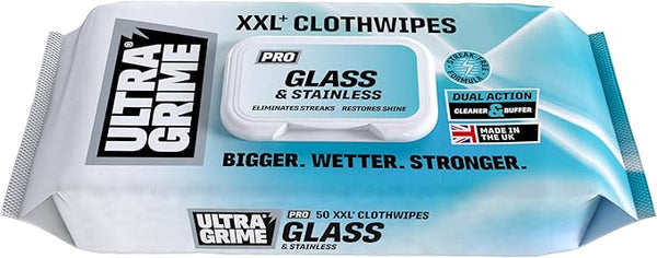 ULTRA GRIME GLASS & STAINLESS WIPES 50PK - 6700061
