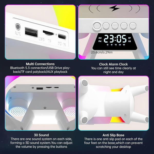 Nexus Colour Wireless Charger & Bluetooth Speaker - 623331