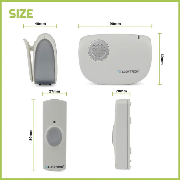 Lloytron Wireless Portable Door Chime - 620172