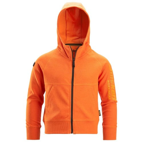 Snickers 7512 Junior Logo Full Zip Hoodie in Orange