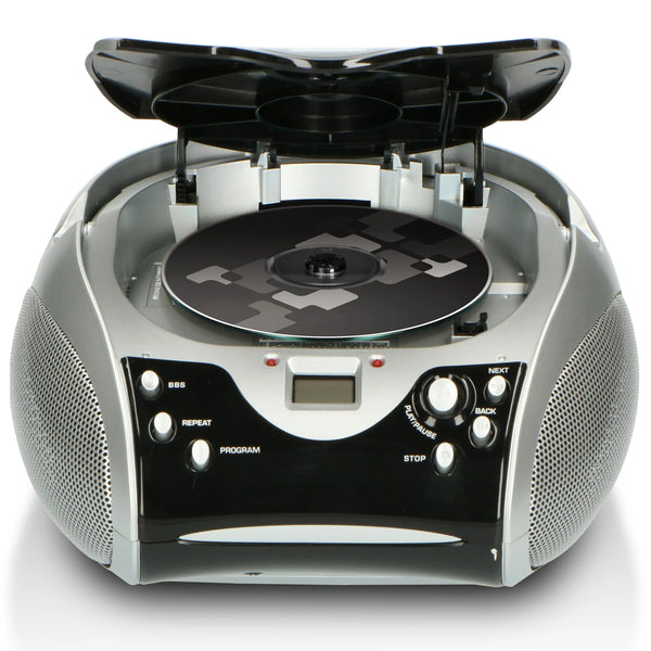 LENCO SCD-24 Black/Silver Portable stereo FM radio with CD player - 611025