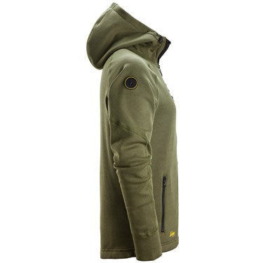 SNICKERS 8041 KHAKI GREEN/BLACK FLEECE HOODIE
