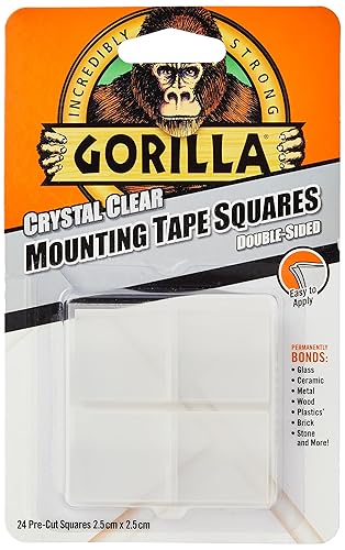2.5CM GORILLA CLEAR MOUNTING SQUARES - 8000080