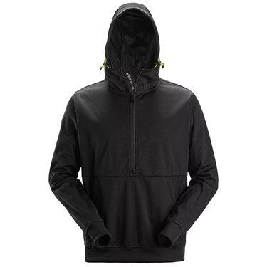 Snickers 8400 FlexiWork Windblocker Stretch Half-Zip Hoodie Black