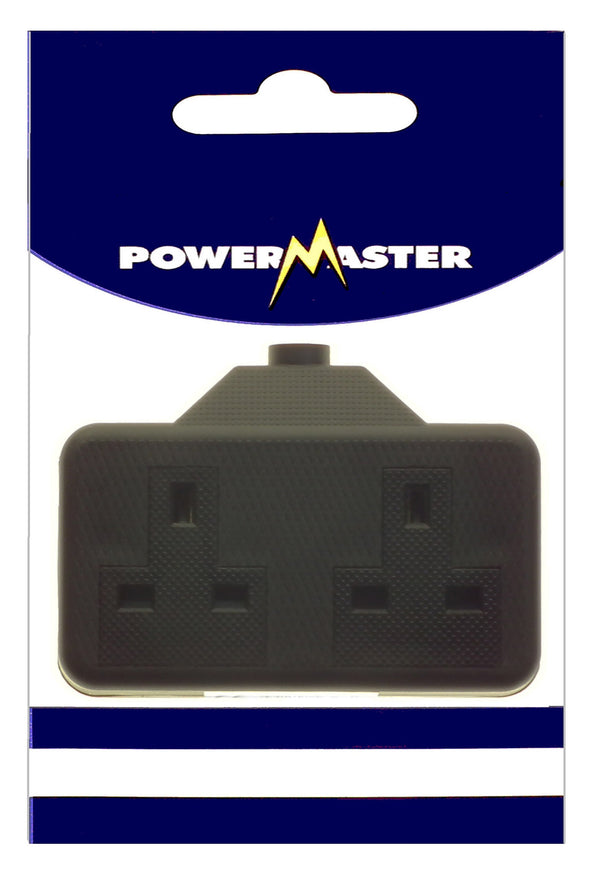POWERMASTER 2 GANG BLACK RUBBERISED TRAILING SOCKET - 6200742