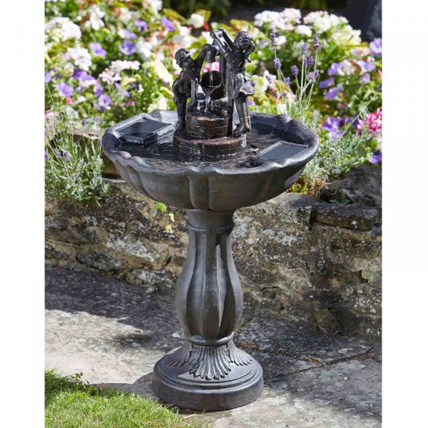 Solar Powered Tipping Pail Fountain - 390753