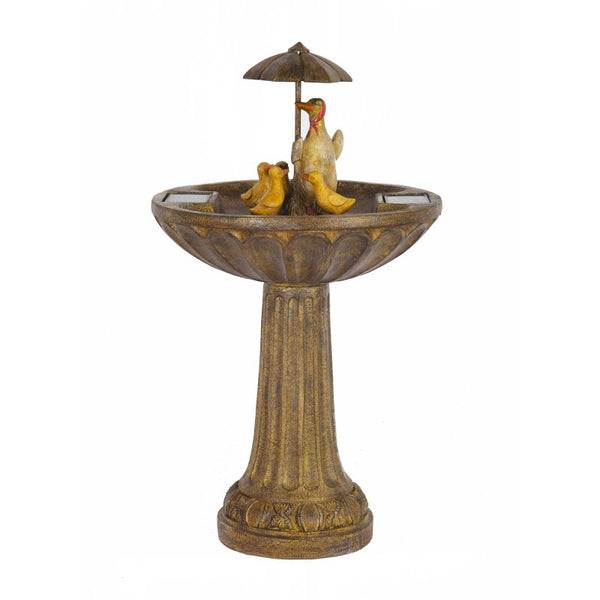 Solar Powered Duck Family Fountain - 391145