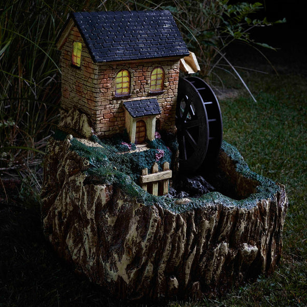 Solar Water Mill Fountain - 3902121
