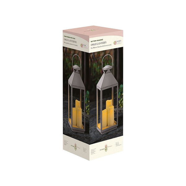 Large Dove-Grey Oslo Lantern - 642006