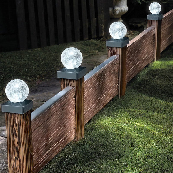 Crackle Ball Post Lights 4pk - 391176