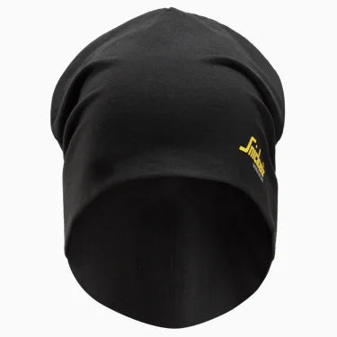 SNICKERS BLACK COTTON LOGO BEANIE - SNK0644
