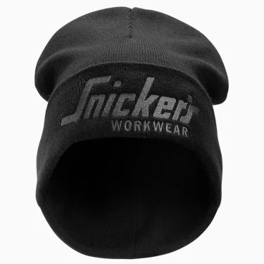 Snickers 9047 Logo Beanie Black/Steel grey - SNK0642
