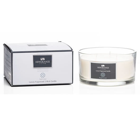 Newgrange Living Fresh Linen Luxury 3-Wick Candle - 646700