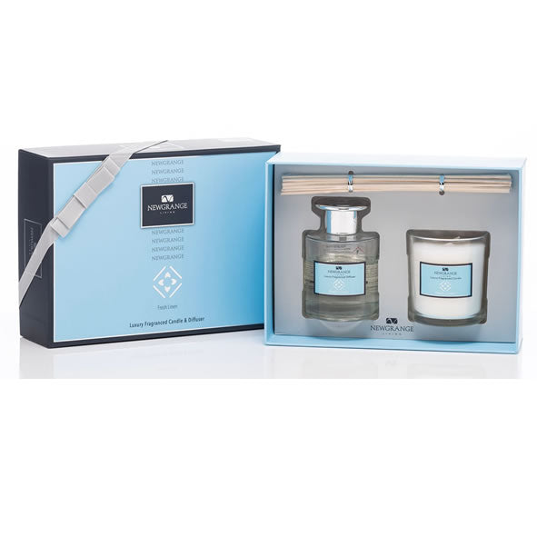 Newgrange Fresh Linen Luxury Candle & Diffuser Set - 647744
