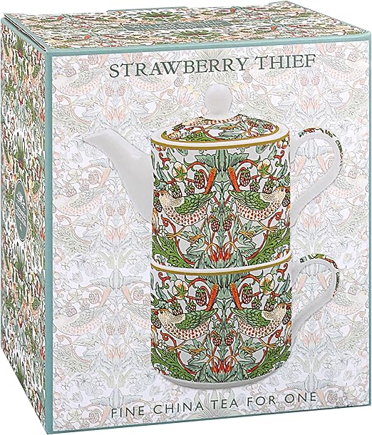 Lesser & Pavey William Morris White Strawberry Thief Tea for One Set - 640042