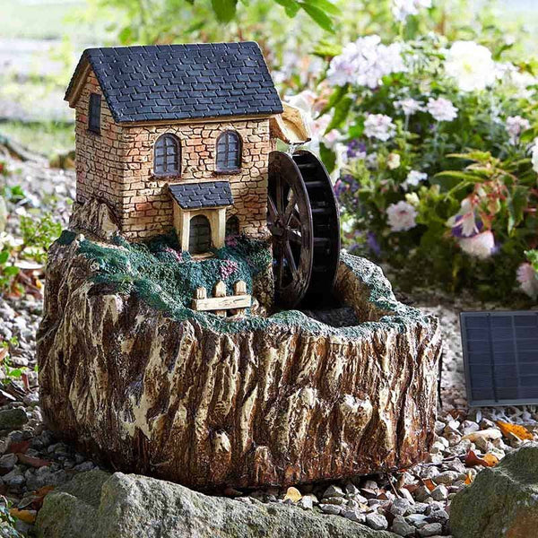 Solar Water Mill Fountain - 3902121