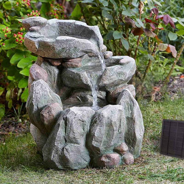 Rock Fall Solar Water Fountain - 3902122