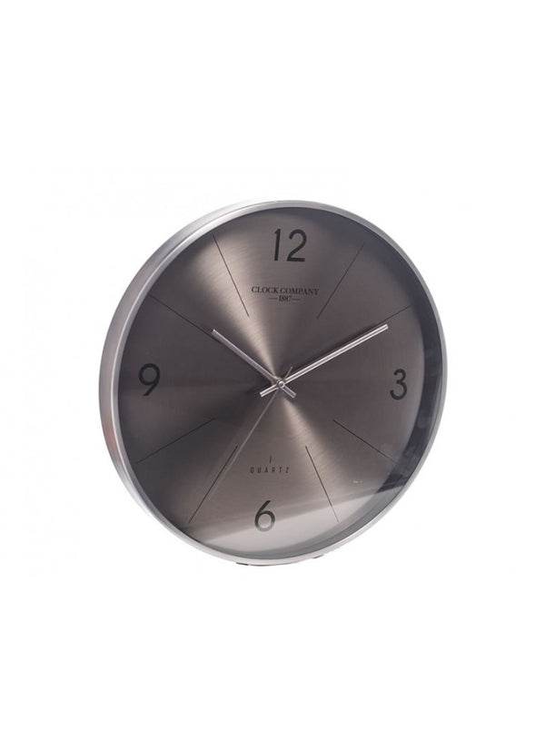 The Clock Company Aluminium Clock in Gun Metal 40x4x40cm - 640015