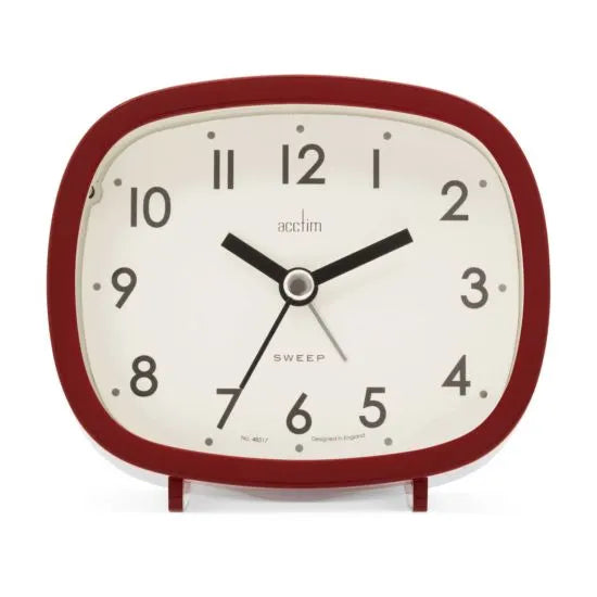 Acctim Hilda Shiraz Alarm Clock White & Red - 64825