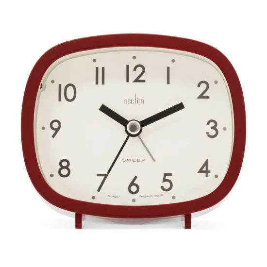Acctim Hilda Shiraz Alarm Clock White & Red - 64825